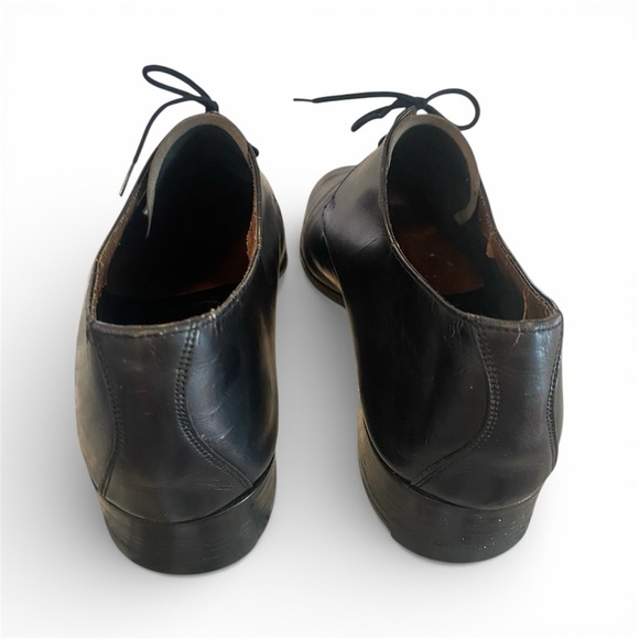 GP Italia Plain Toe Derby Shoes – Black Leather – Made in Italy SZ 8.5 main image 5